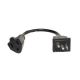Male Cord Extension with 120V Female End - 600V 14/3 - 1ft