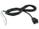 Male Lamp Cord With Bare Wire End 300V 14/3 - 15ft